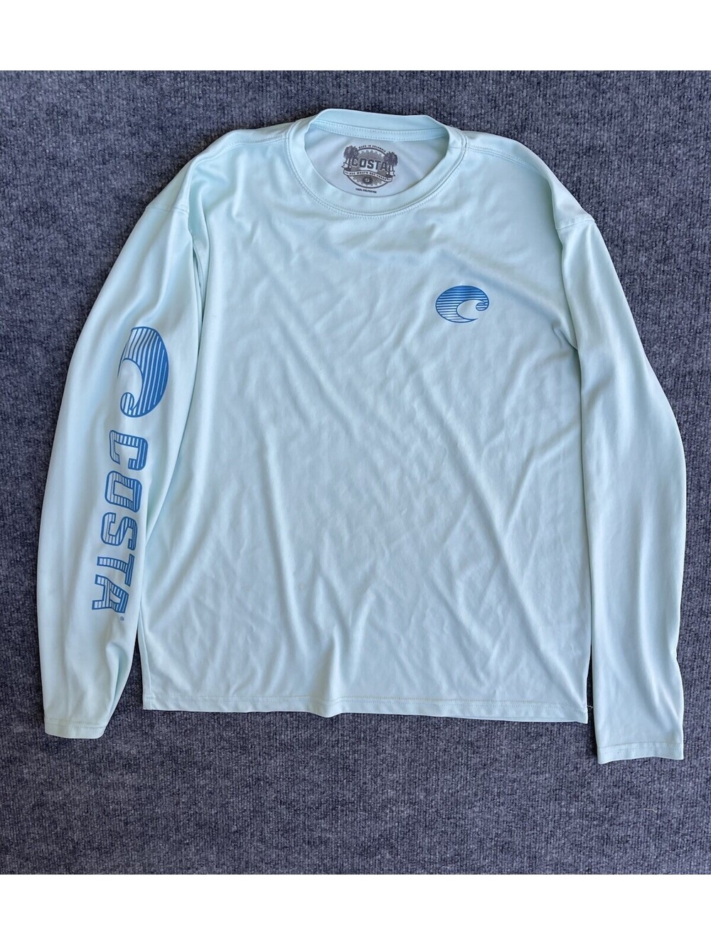 Costa Technical Crew Long Sleeve T-Shirt Cat Green, Men’s Size S